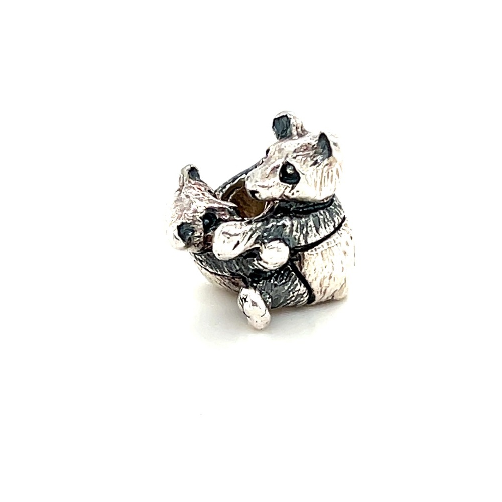 Trollbeads 925 Baby & Mama Panda Bead